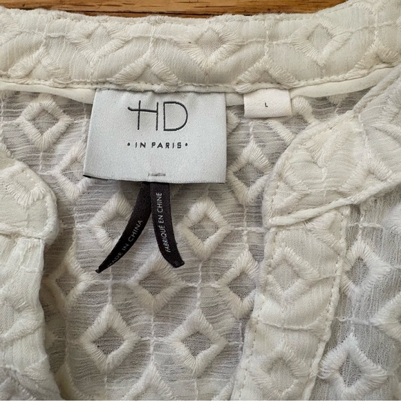 Anthropologie HD In Paris White Hi-Lo Tank Size Large - Picture 2 of 7